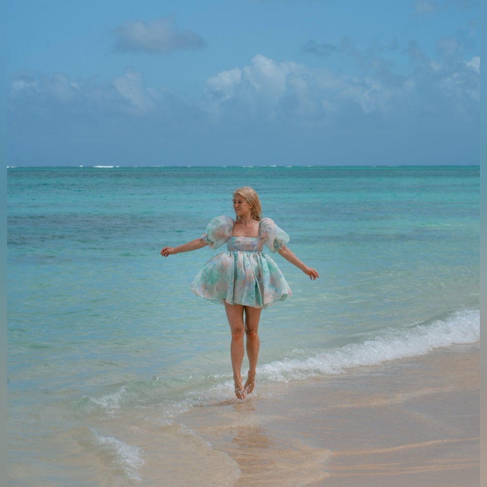 Selkie Puff dress in Miami Sofa - Picture 4 of 4